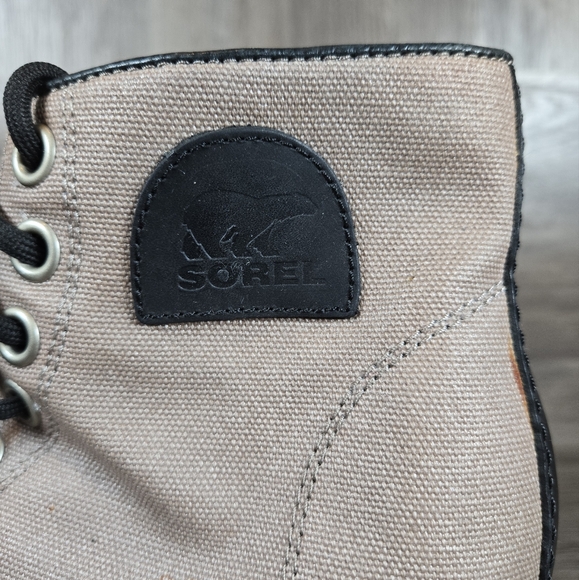 Sorel 1964 PDX Waterproof Hidden Heel Wedge Tan Black Boots Ankle Leather Sz 8.5 - Picture 4 of 12